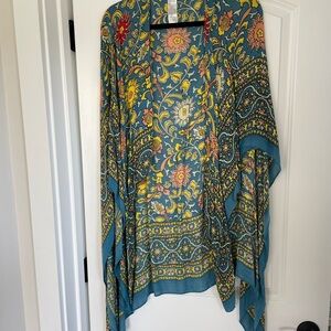 Free People Floral Patterned Kimono